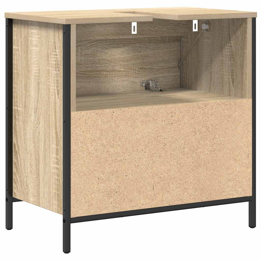 Produktbild för Tvättställsskåp med lådor sonoma-ek 60x34,5x60 cm