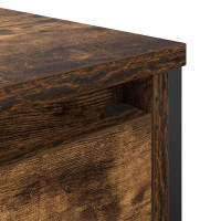 Produktbild för Tvättställsskåp med lådor rökfärgad ek 60x34,5x60 cm