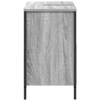 Produktbild för Tvättställsskåp med lådor grå sonoma 60x34,5x60 cm