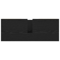 Produktbild för Tvättställsskåp med lådor svart ek 90x34,5x60 cm