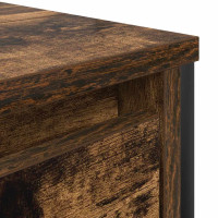 Produktbild för Tvättställsskåp med lådor rökfärgad ek 90x34,5x60 cm