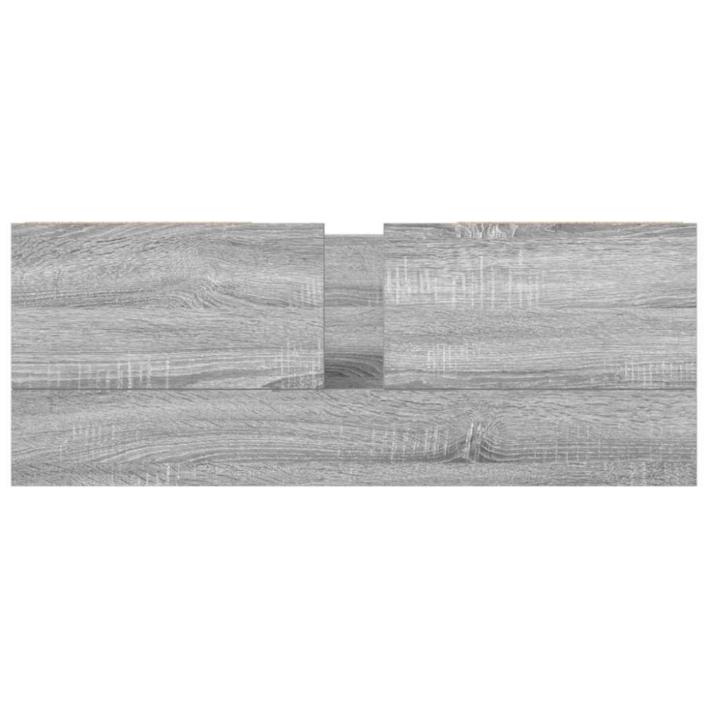 Produktbild för Tvättställsskåp med lådor grå sonoma 90x34,5x60 cm