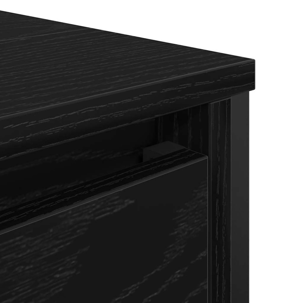 Produktbild för Tvättställsskåp för badrum svart 60x34,5x60 cm