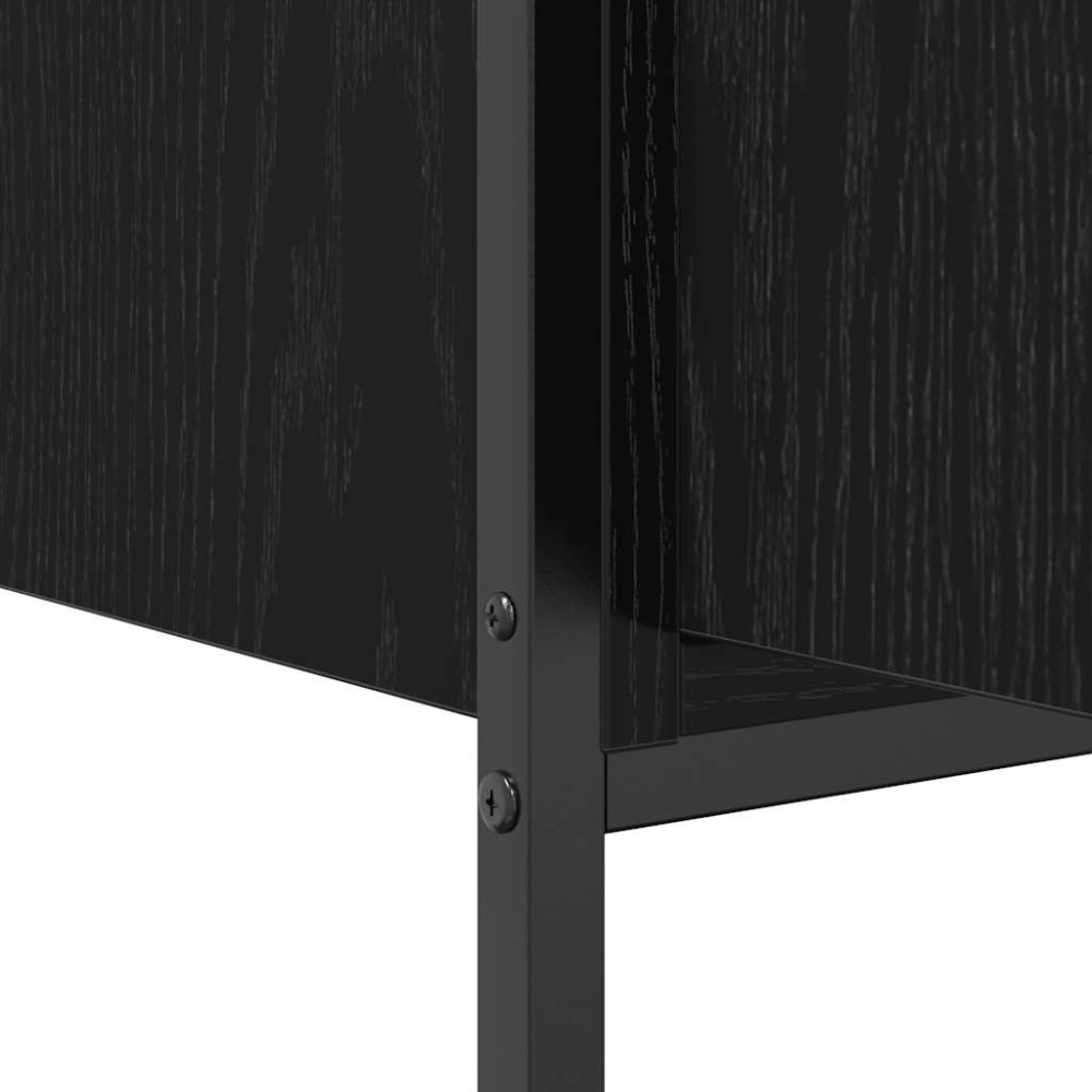 Produktbild för Tvättställsskåp för badrum svart 60x34,5x60 cm