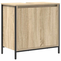 Produktbild för Tvättställsskåp för badrum sonoma-ek 60x34,5x60 cm