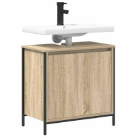 Produktbild för Tvättställsskåp för badrum sonoma-ek 60x34,5x60 cm