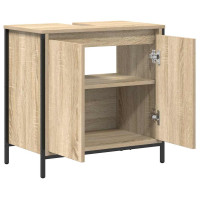 Produktbild för Tvättställsskåp för badrum sonoma-ek 60x34,5x60 cm