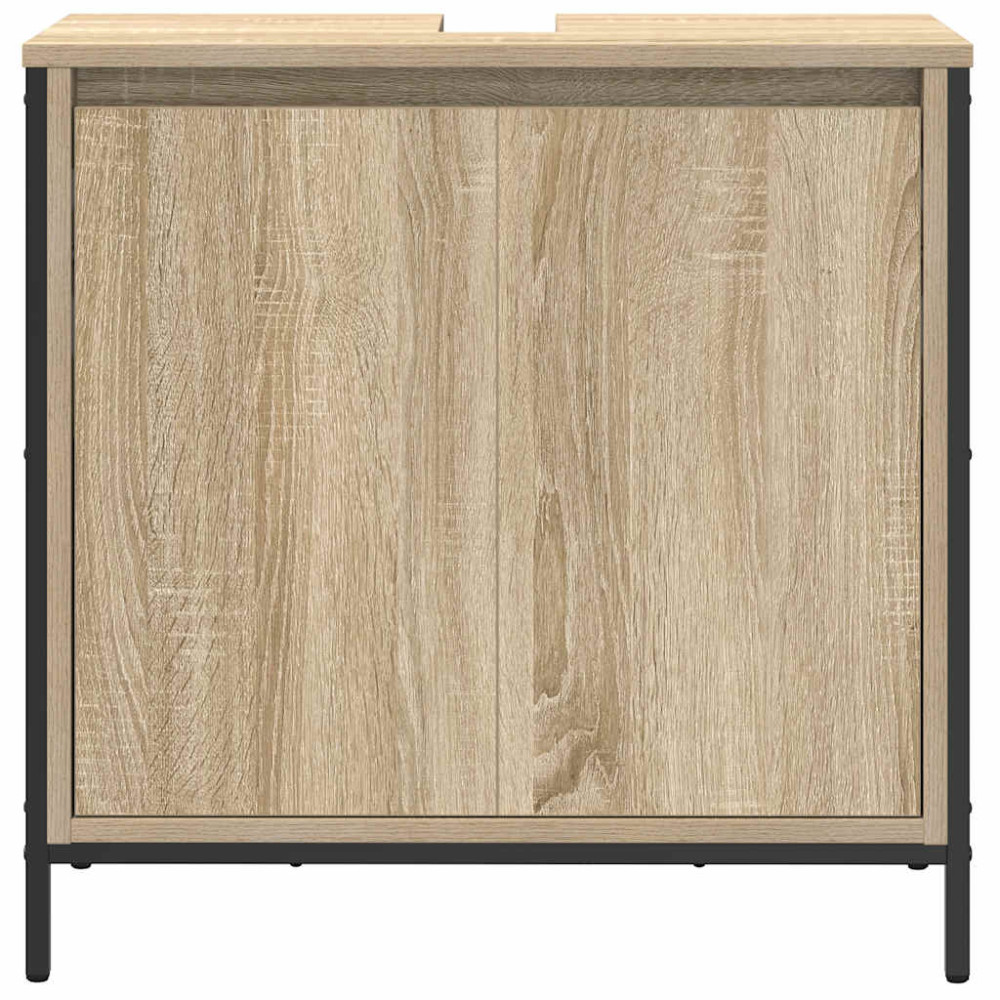 Produktbild för Tvättställsskåp för badrum sonoma-ek 60x34,5x60 cm