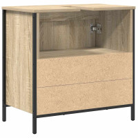 Produktbild för Tvättställsskåp för badrum sonoma-ek 60x34,5x60 cm