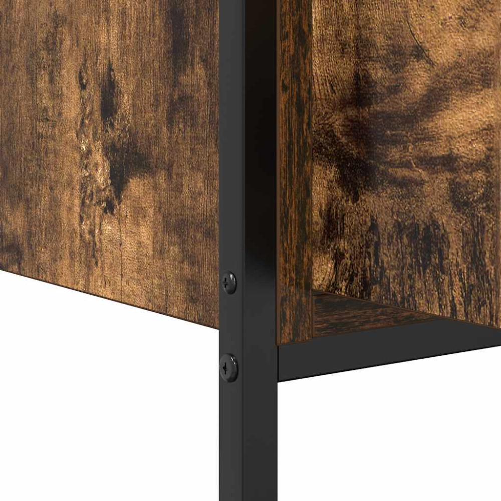 Produktbild för Tvättställsskåp för badrum rökfärgad ek 60x34,5x60 cm