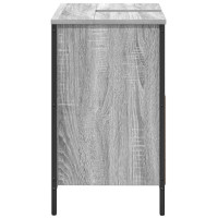 Produktbild för Tvättställsskåp för badrum grå sonoma 60x34,5x60 cm