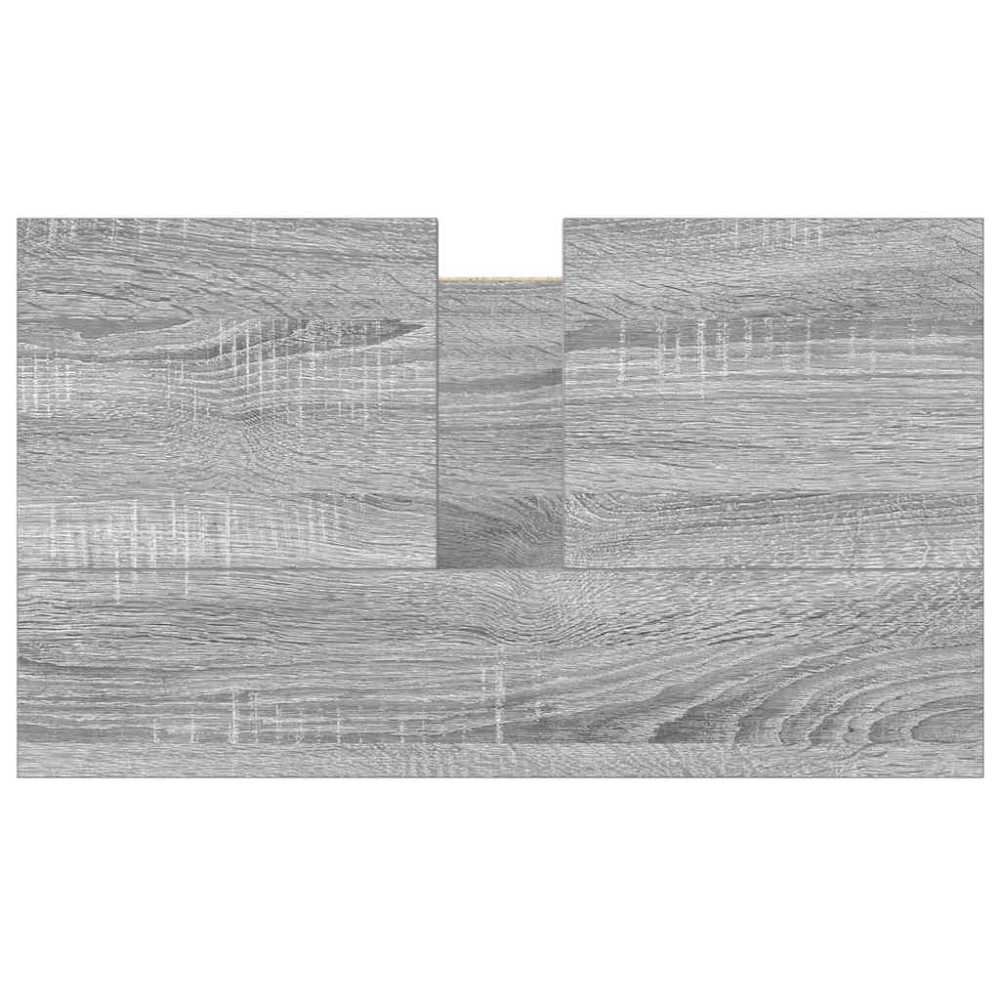 Produktbild för Tvättställsskåp för badrum grå sonoma 60x34,5x60 cm