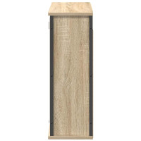 Produktbild för Väggskåp för badrum med spegel sonoma-ek 60x21x60 cm