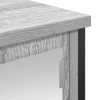 Produktbild för Väggskåp för badrum med spegel grå sonoma 50x21x60 cm