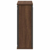 Produktbild för Väggskåp för badrum med spegel brun ek 50x21x60 cm