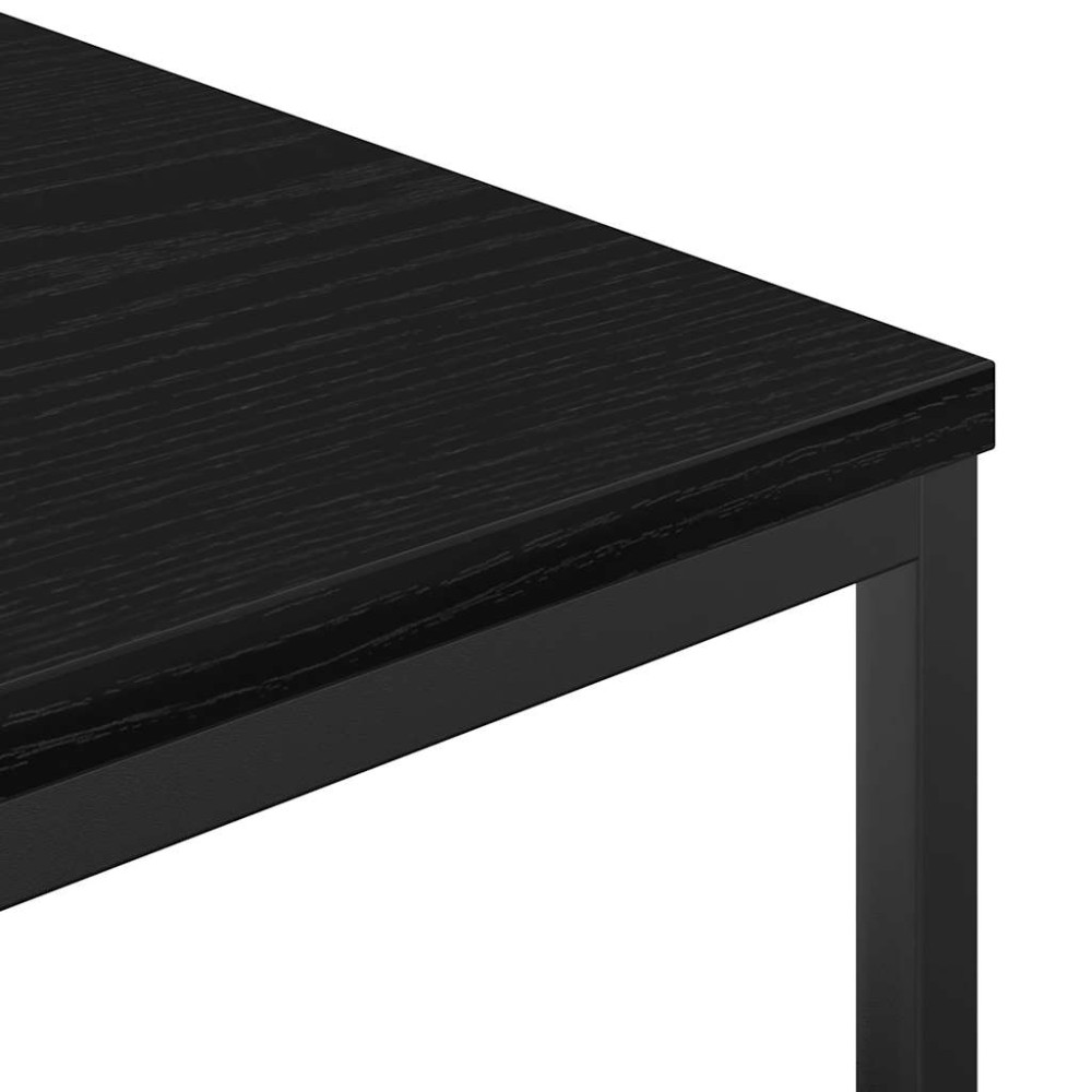 Produktbild för Badrumsskåp med hyllor svart ek 36x35x165 cm