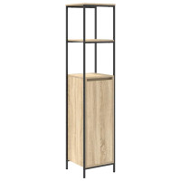 Produktbild för Badrumsskåp med hyllor sonoma-ek 36x35x165 cm