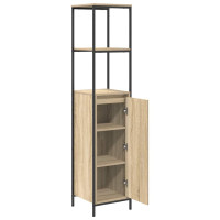 Produktbild för Badrumsskåp med hyllor sonoma-ek 36x35x165 cm