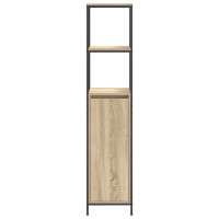 Produktbild för Badrumsskåp med hyllor sonoma-ek 36x35x165 cm