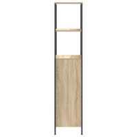 Produktbild för Badrumsskåp med hyllor sonoma-ek 36x35x165 cm