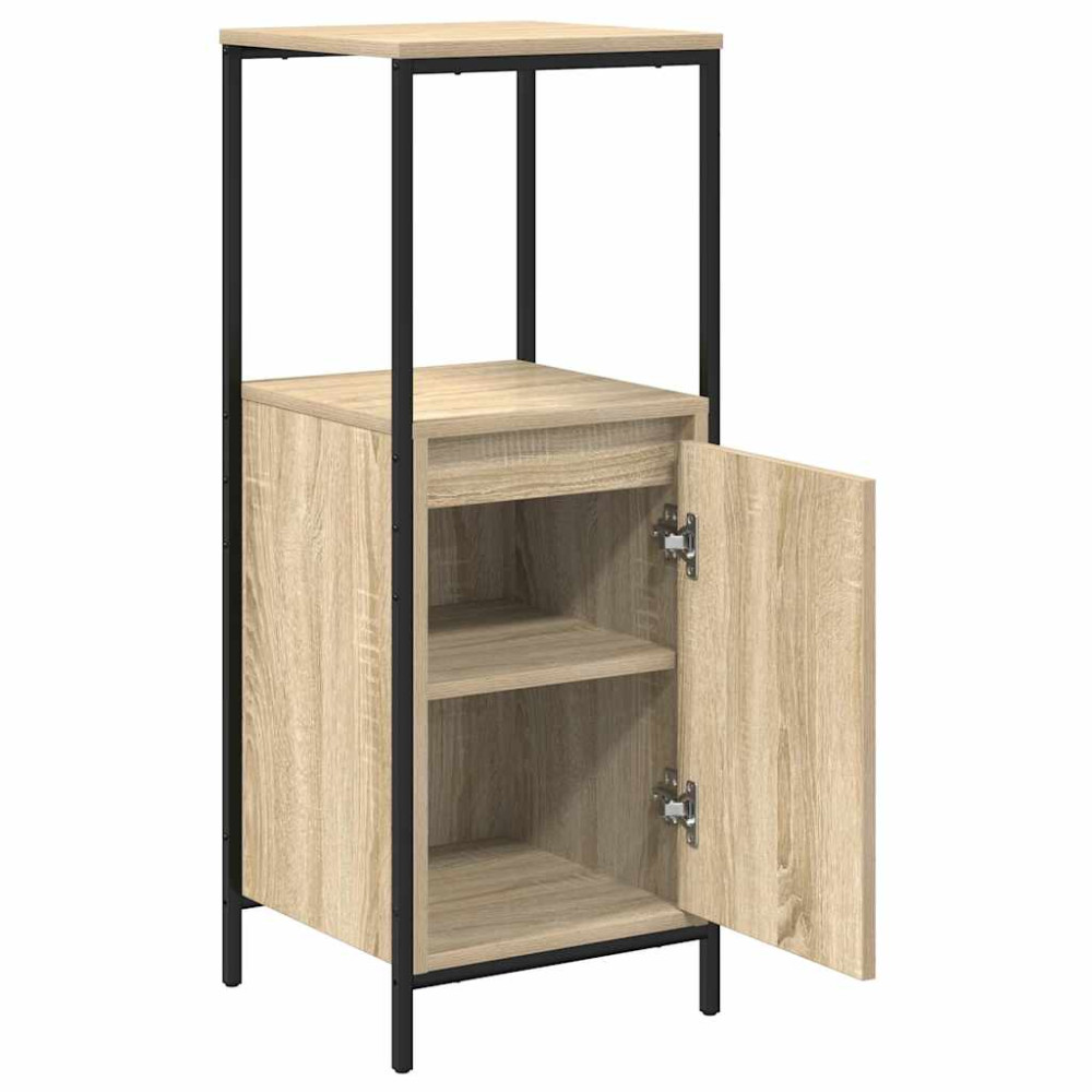 Produktbild för Badrumsskåp med hyllor sonoma-ek 36x35x95 cm