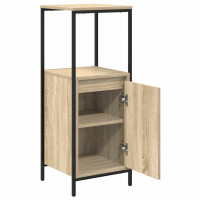 Produktbild för Badrumsskåp med hyllor sonoma-ek 36x35x95 cm