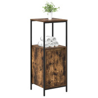 Produktbild för Badrumsskåp med hyllor rökfärgad ek 36x35x95 cm