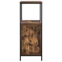 Produktbild för Badrumsskåp med hyllor rökfärgad ek 36x35x95 cm
