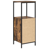 Produktbild för Badrumsskåp med hyllor rökfärgad ek 36x35x95 cm