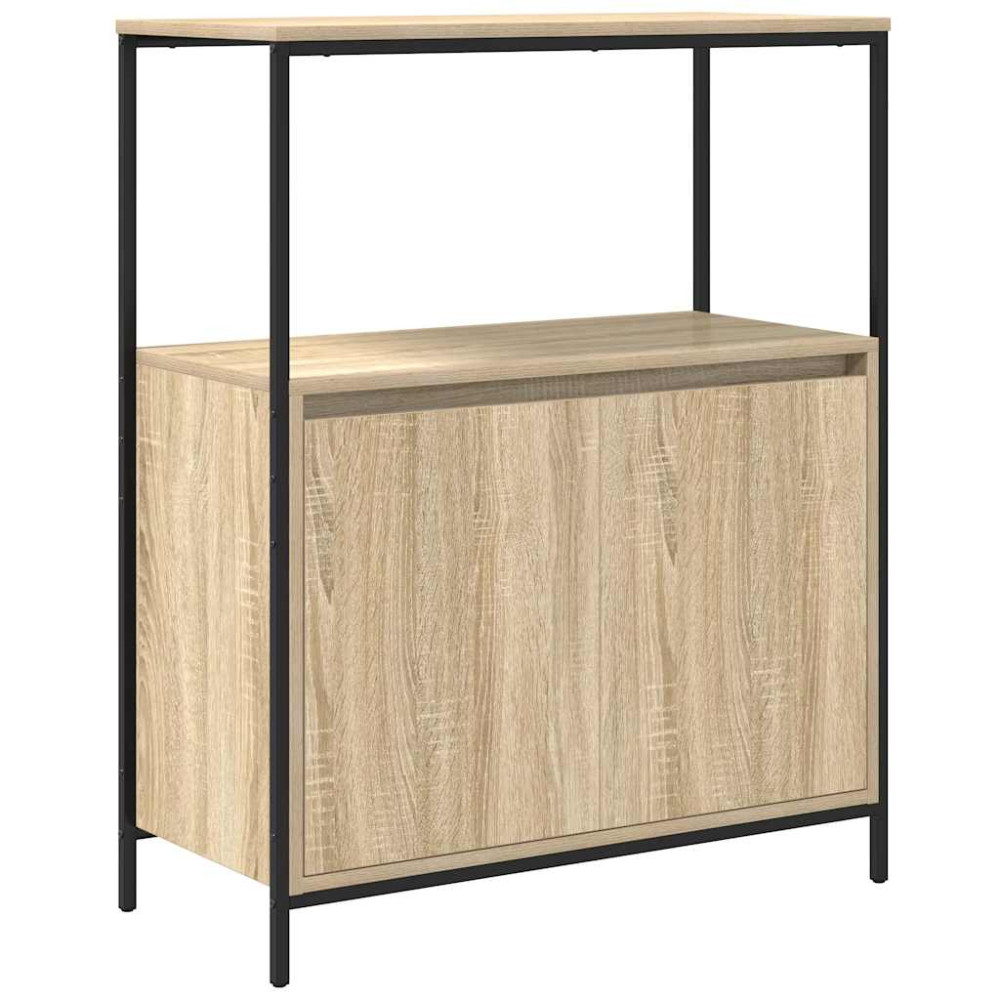 Produktbild för Badrumsskåp med hyllor sonoma-ek 76,5x35x95 cm