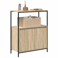 Produktbild för Badrumsskåp med hyllor sonoma-ek 76,5x35x95 cm