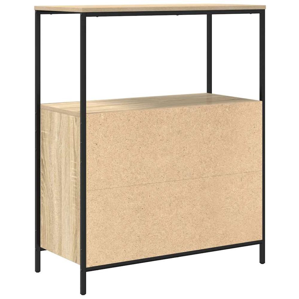Produktbild för Badrumsskåp med hyllor sonoma-ek 76,5x35x95 cm