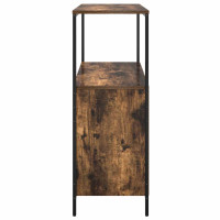 Produktbild för Badrumsskåp med hyllor rökfärgad ek 76,5x35x95 cm