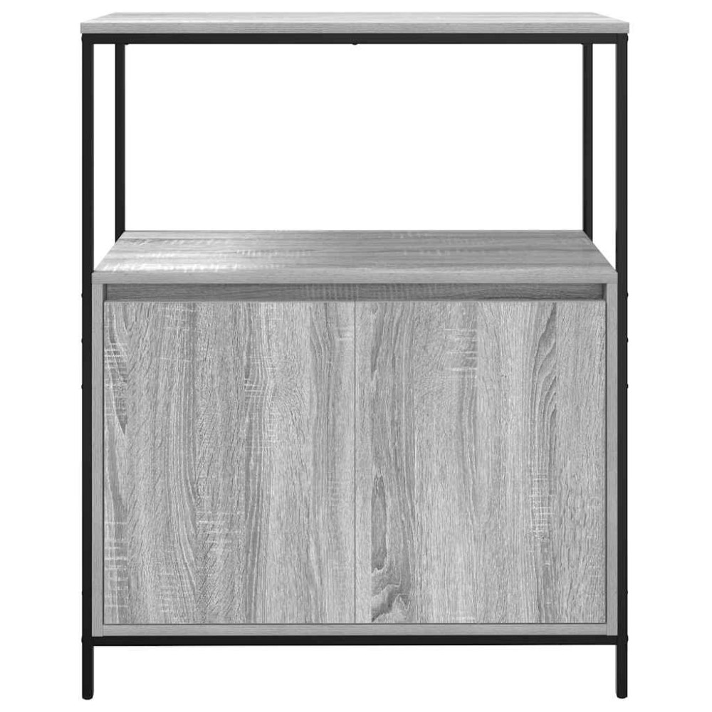 Produktbild för Badrumsskåp med hyllor grå sonoma 76,5x35x95 cm