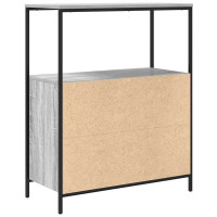 Produktbild för Badrumsskåp med hyllor grå sonoma 76,5x35x95 cm