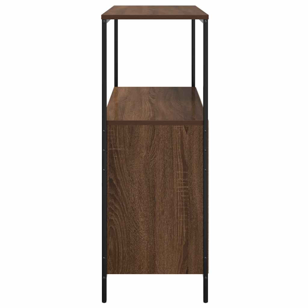 Produktbild för Badrumsskåp med hyllor brun ek 76,5x35x95 cm