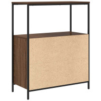 Produktbild för Badrumsskåp med hyllor brun ek 76,5x35x95 cm