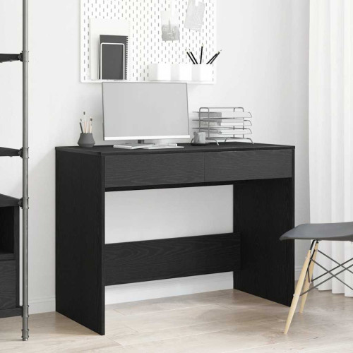 vidaXL Skrivbord svart ek 101x50x76,5 cm konstruerat trä