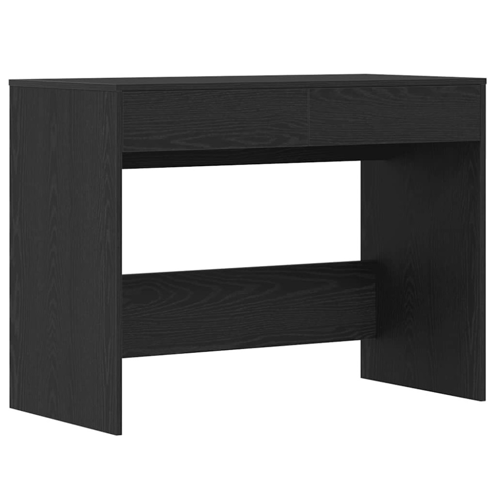 Produktbild för Skrivbord svart ek 101x50x76,5 cm konstruerat trä