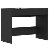 Produktbild för Skrivbord svart ek 101x50x76,5 cm konstruerat trä