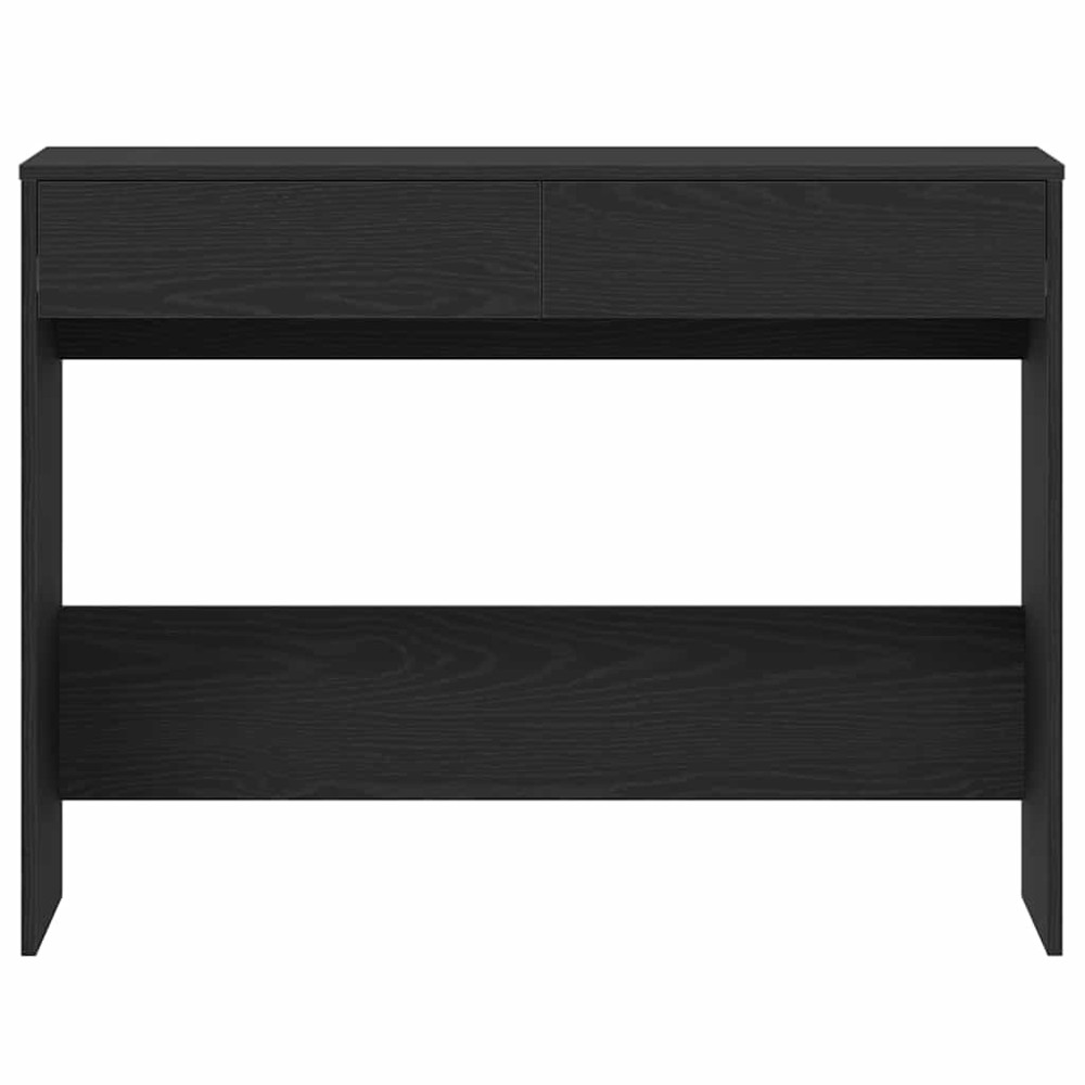 Produktbild för Skrivbord svart ek 101x50x76,5 cm konstruerat trä