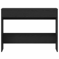 Produktbild för Skrivbord svart ek 101x50x76,5 cm konstruerat trä