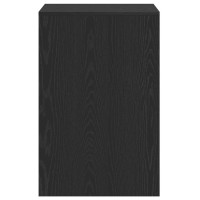Produktbild för Skrivbord svart ek 101x50x76,5 cm konstruerat trä