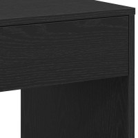 Produktbild för Skrivbord svart ek 101x50x76,5 cm konstruerat trä