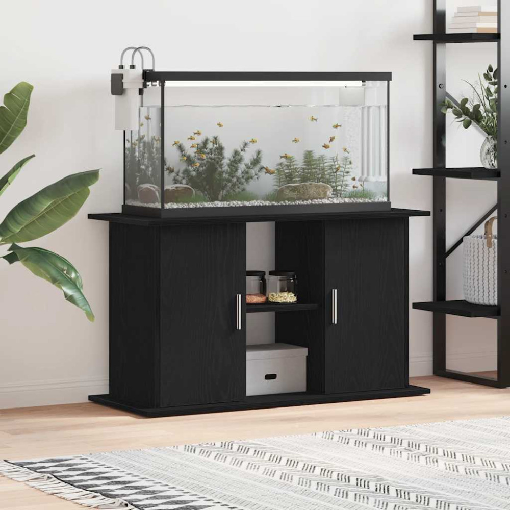 Produktbild för Akvariestativ svart ek 101x41x58 cm konstruerat trä