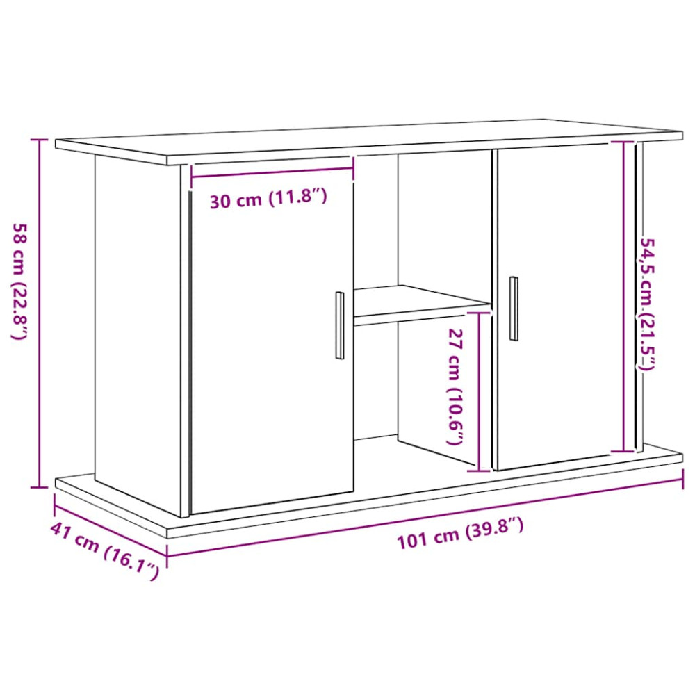 Produktbild för Akvariestativ svart ek 101x41x58 cm konstruerat trä