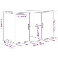 Produktbild för Akvariestativ svart ek 101x41x58 cm konstruerat trä