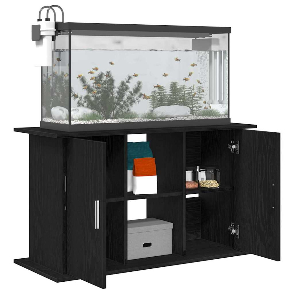 Produktbild för Akvariestativ svart ek 101x41x58 cm konstruerat trä