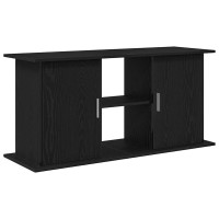 Produktbild för Akvariebänk svart ek 121x41x58 cm konstruerat trä