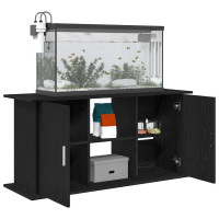 Produktbild för Akvariebänk svart ek 121x41x58 cm konstruerat trä